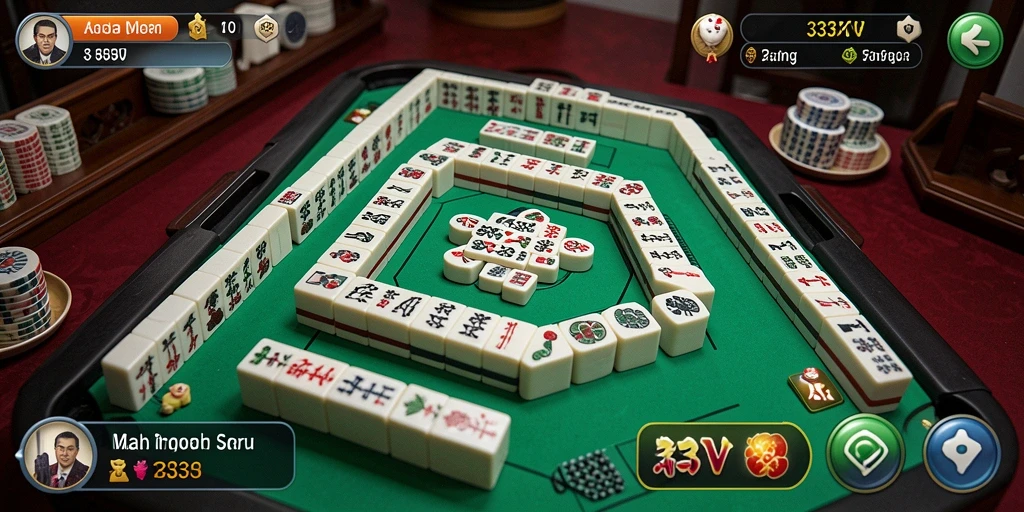 Screenshot gameplay 333V menampilkan momen seru permainan Mahjong.
