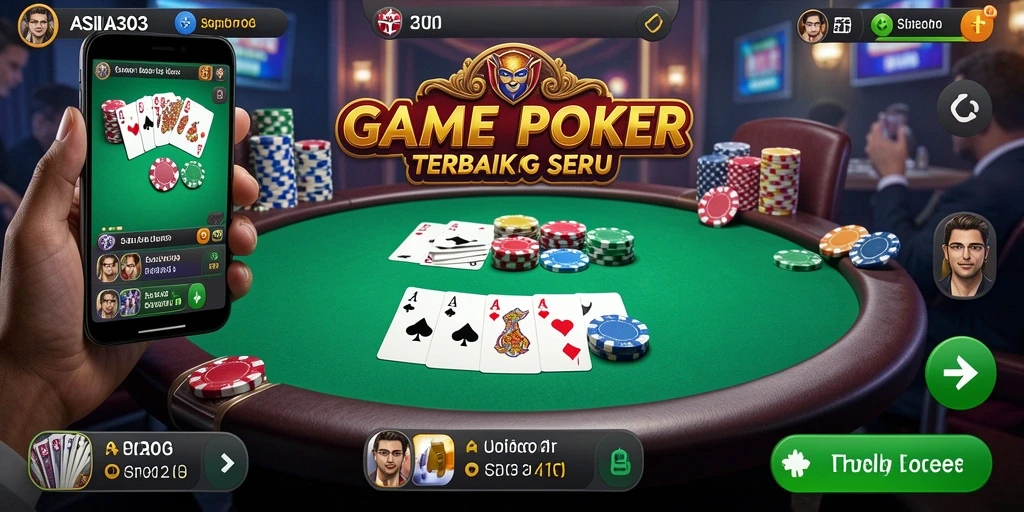 Tampilan gameplay ASIA303 yang mendebarkan dan penuh strategi poker.