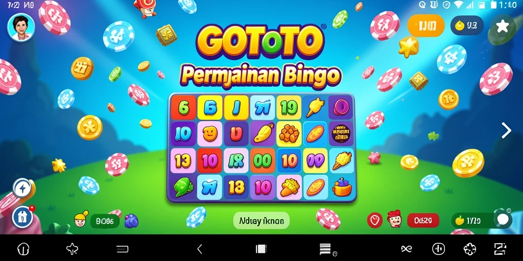 Tampilan gameplay seru dari aplikasi Bingo GOTOTO.