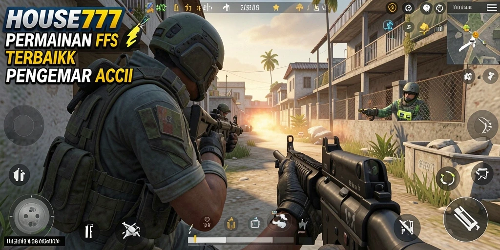 Tampilan gameplay seru dari HOUSE777 dalam suasana pertempuran yang mendebarkan.