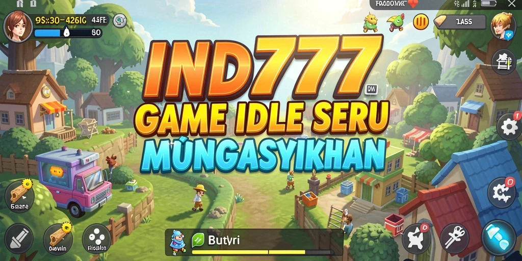 Tampilan gameplay IND777 dengan karakter aktif dan sumber daya yang berkembang.