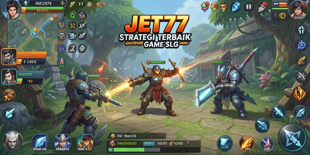 Screenshot gameplay JET77 yang menunjukkan pertempuran strategis yang mendebarkan.