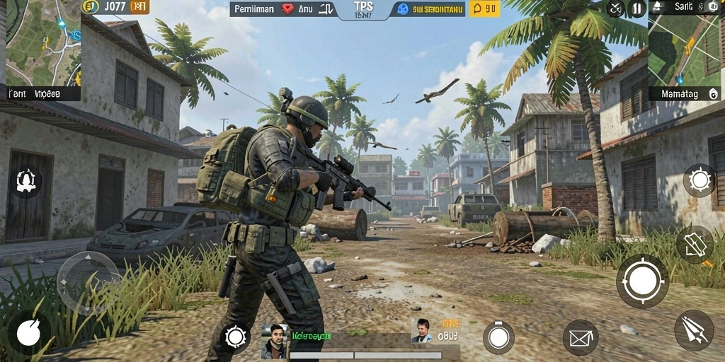 Gameplay intens dari JOS77 dengan aksi tembak-menembak yang seru.