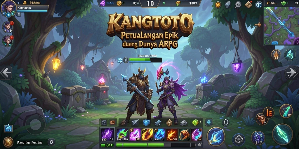 Tampilan gameplay KANGTOTO yang mendebarkan dalam dunia ARPG.