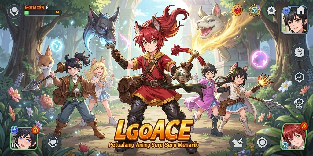 Tangkapan layar gameplay LGOACE yang menampilkan pertempuran yang seru.