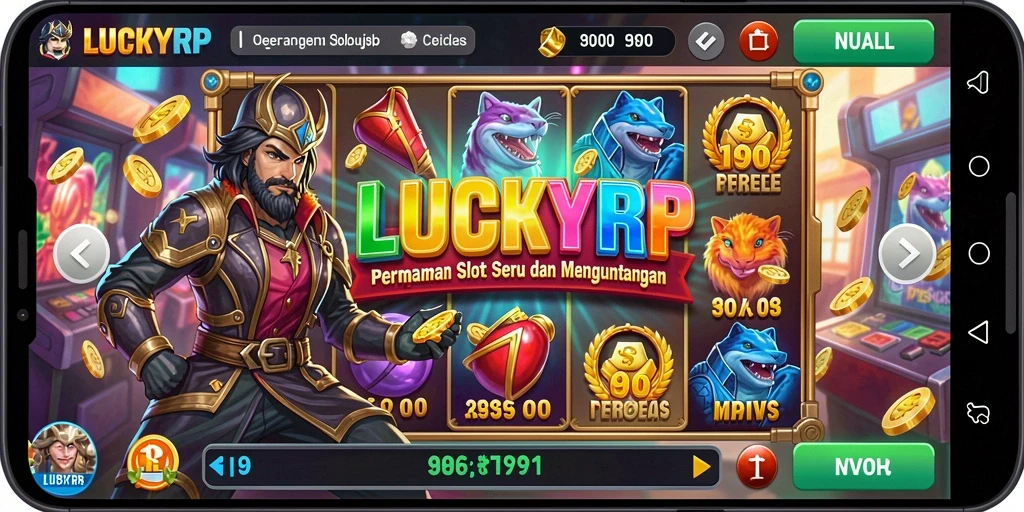 Tampilan gameplay seru LUCKYRP dengan fitur slot yang menarik.