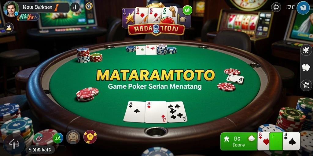 Tampilan gameplay poker seru di MATARAMTOTO
