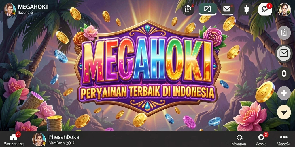 Tampilan gameplay MEGAHOKI yang penuh warna dan menarik.
