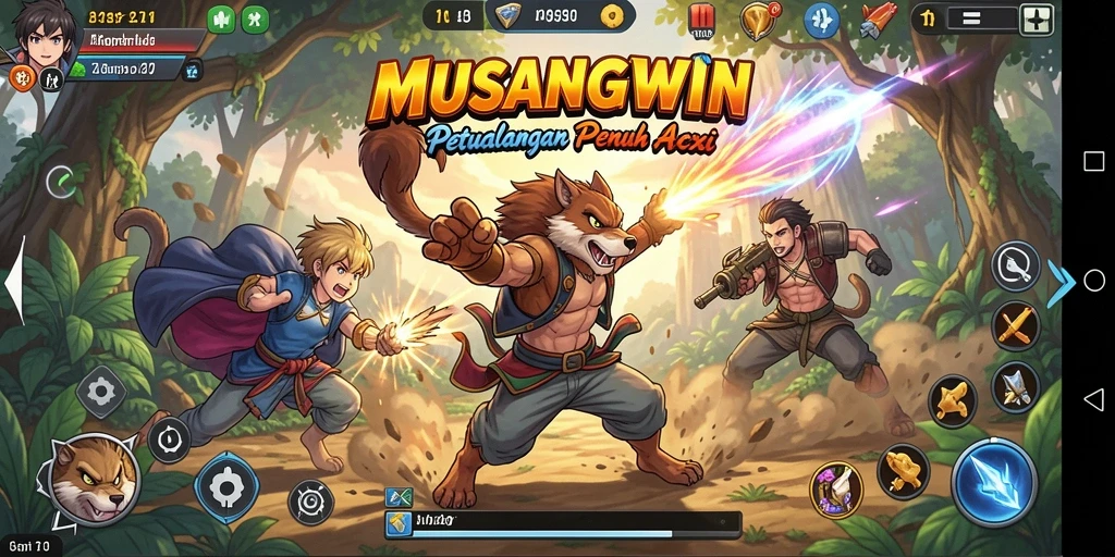 Tampilan seru dari gameplay <strong>MUSANGWIN</strong> yang penuh aksi.
