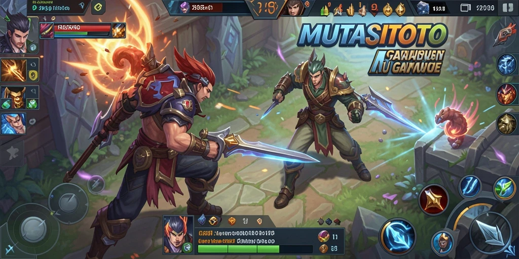 Tampilan gameplay seru dalam MUTASITOTO, pertarungan epik dijamin.
