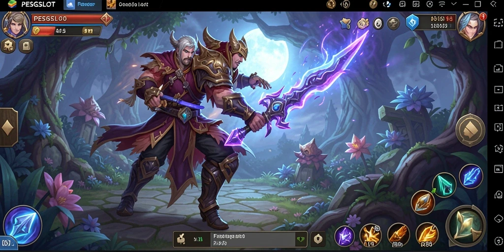 Tangkapan layar permainan PESGSLOT yang menunjukkan aksi seru dalam pertarungan ARPG.