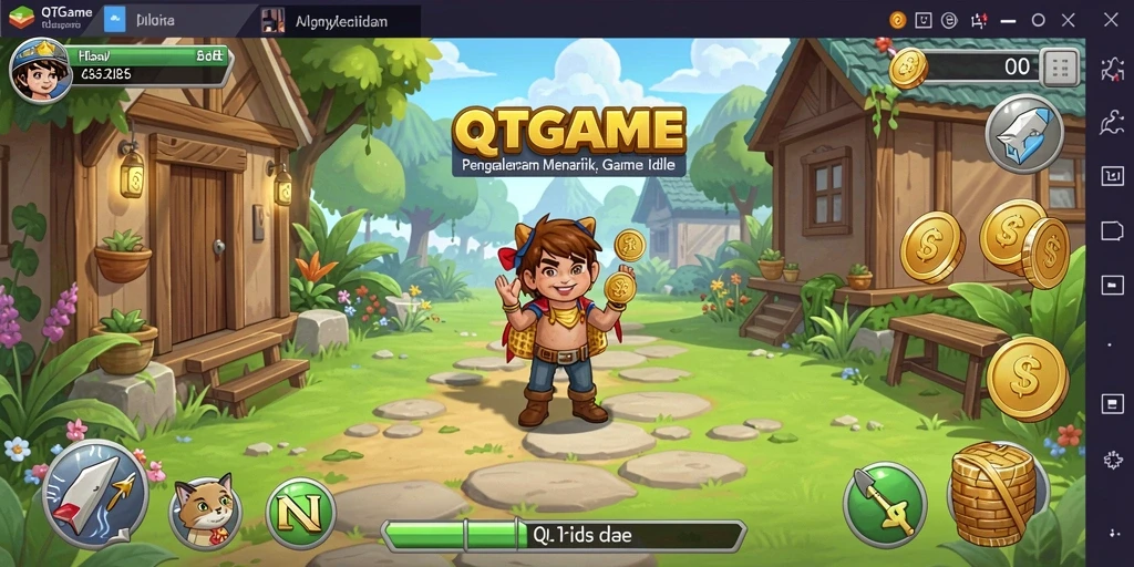 Tampilan gameplay QTGAME yang menarik dan penuh strategi Idle.