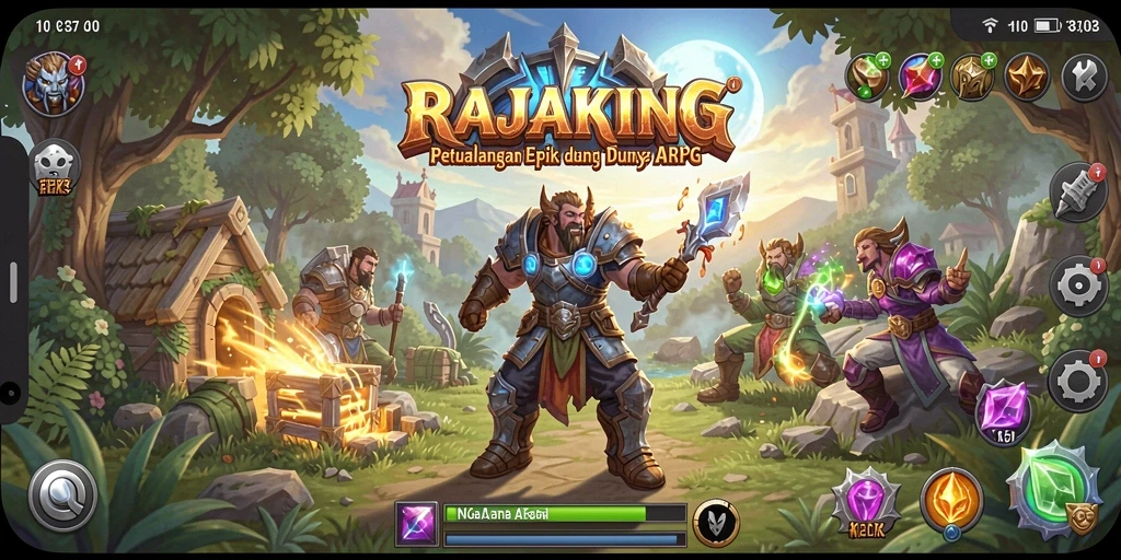 Tangkapan layar menunjukkan pertarungan mendebarkan dalam game ARPG.