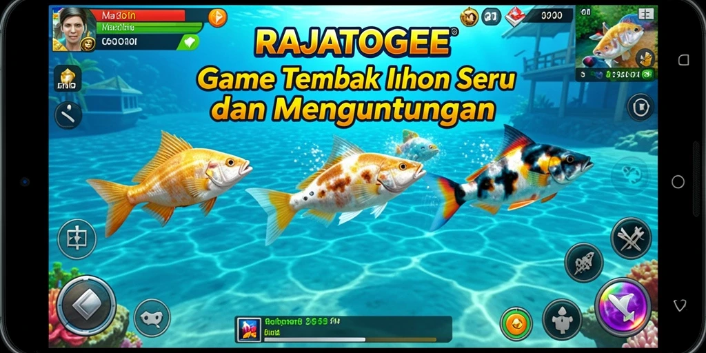 Tampilan gameplay Tembak Ikan yang mendebarkan di RAJATOGEL.