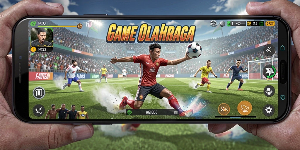 Gameplay RR33 yang seru dengan aksi olahraga menarik.
