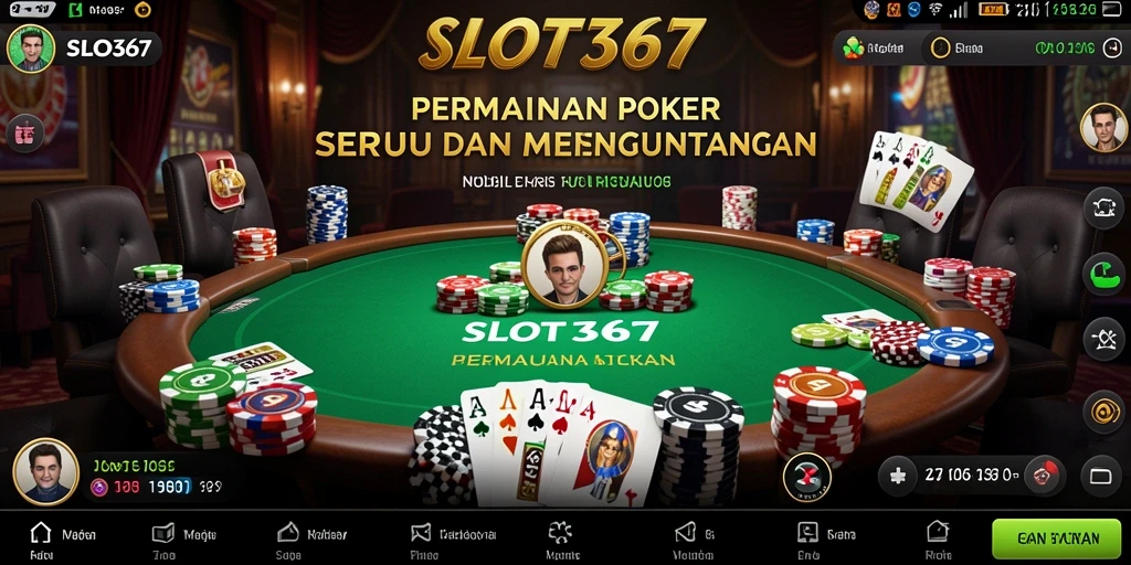 Tampilan permainan poker yang menarik di SLOT367 dengan aksi seru.