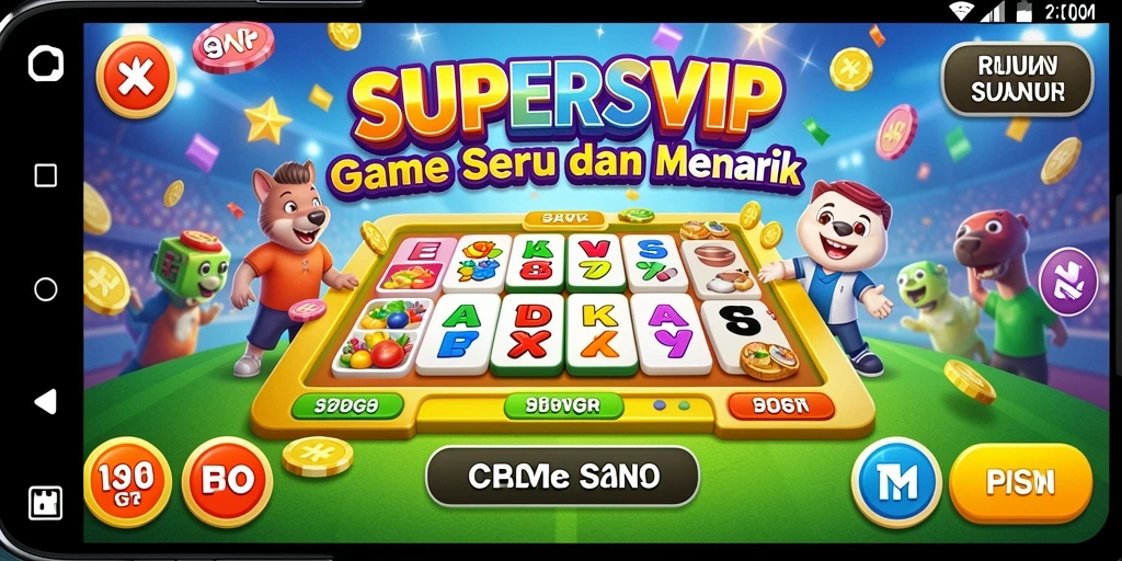 Screenshot SUPERSVIP menampilkan gameplay Bingo yang mendebarkan.