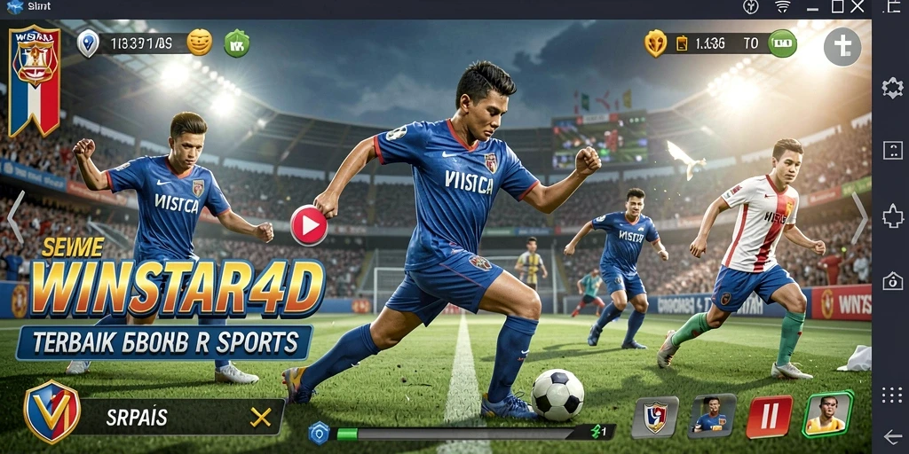 Gameplay mendebarkan dari WINSTAR4D dalam aksi olahraga.